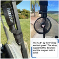 YUGYUM Golf Cart Fan Strap Reusable Adjustable Nylon Cinch Tie Black by Deal US