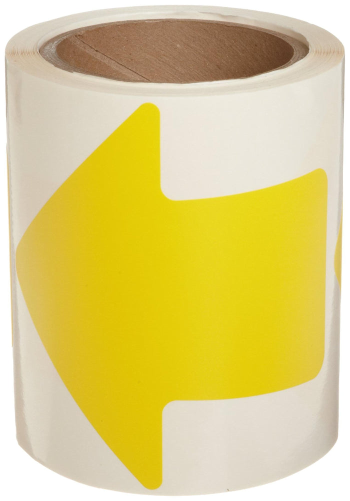 Brady 121046 Nonabrasive Arrow Floor Marking Tape 2" Yellow 100/Roll by Deal US