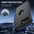 3-Layer Heavy Duty Full-Body Protective Case with HD Screen Protector for iPhone SE 2022/2020 4.7" Black by Merch Section