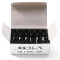 Eclirgan Large 1.9-Inch Heavy-Duty Black Binder Clips 48-Pack by Deal US