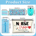 Hotop Nurse Appreciation Gift Set 19 Pcs Makeup Bag Badge Reel Wine Tumbler by Deal US