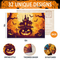 Tlenpo Halloween Postcards 32pcs 4x6in 350gsm Vintage Pumpkin Skeleton by Deal US