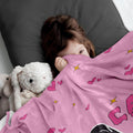 LOSIVISHE Halloween Flannel Throw Blanket Pink Ghost Pattern 50x70 in by Deal US