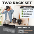 LOS ANGELES HAT CO INC Baseball Hat Organizer 14 Caps 2 Pcs Black by Deal US