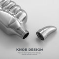 DAOYIDANYI 6oz Stainless Steel Hip Flask Whiskey Thumbs-up Silver by Deal US