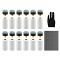Cue Tips Replacement Kit, 12 Set Screw On Billiard Pool Cue Stick Tips, White an
