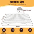 BXKEE Cooling Racks 2 PCS 10x16in Heavy Duty 304 Stainless Steel Silver by Deal US