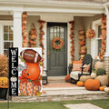 Decorhua Fall Garden Flag Burlap 12x18 Double Sided Football Pumpkin Orange by Deal US