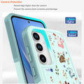 for Samsung Galaxy A35/A55 5G Case: Cute Flowers Floral Design for Girls Women S