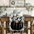 Artoid Mode Pumpkin Leaves Darkness Flower Fall Table Runner Black 13x36 Inch by Deal US