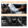 Ziciner Steering Wheel Cover Soft Leather Durable Universal 14.5-15in Gray by Deal US