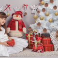 Xmastell 12 Pcs Velvet Christmas Ornaments Set Coffee Brown 3.15 Inch by Deal US