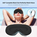 ANPKEC Sleep Mask,3D Contoured Sleeping Mask,99% Light Blocking Eye Mask, Zero Eye Pressure Cup Blindfold for Men Women, with Adjustable Strap for Sleeping, Yoga,Traveling(Black)