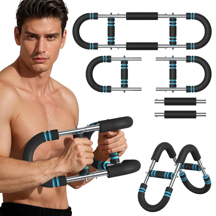 Osnil Twister Arm Trainer Adjustable 60-85-110lbs Forearm Strengthener Blue by Deal US