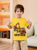 Funnycokid Big Brother Bulldozers Excavator Toddler Shirt Yellow Size 2-3T by Deal US