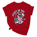 Solatria 4th of July Shirts Women USA Flag Cotton Crew Neck Red XL by Deal US