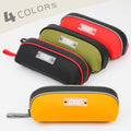 ECHSRT Pencil Case Flat Zipper Organizer Pouch Small Black for Men Women by Deal US