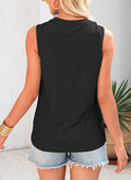 Dokotoo Women's Tank Top Crew Neck Sleeveless Black Size XL by Deal US