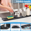 AIZOE Silicone Sink Splash Guard Faucet Mat 23.6in Black Kitchen Bathroom by Deal US