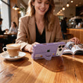 Clear TPU Case with Finger Strap Kickstand for iPhone 17 Pro 6.3" Purple by Merch Section