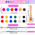 Dyrfolm 145 Pcs Mini Acrylic Paint Set 12 Colors Washable Bulk Pack by Deal US