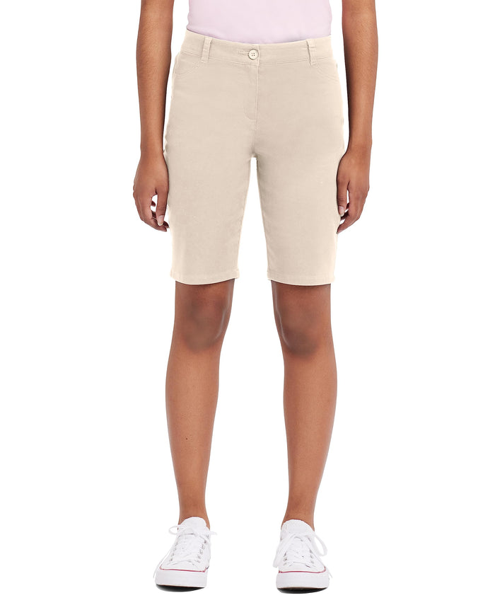 IZOD Junior Uniform Stretch Twill Skinny Bermuda Shorts Khaki Size 3 by Deal US