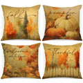 Benjia 20x20 Throw Pillow Covers Set of 4 Watercolor Forest Pumpkin Autumn by Deal US
