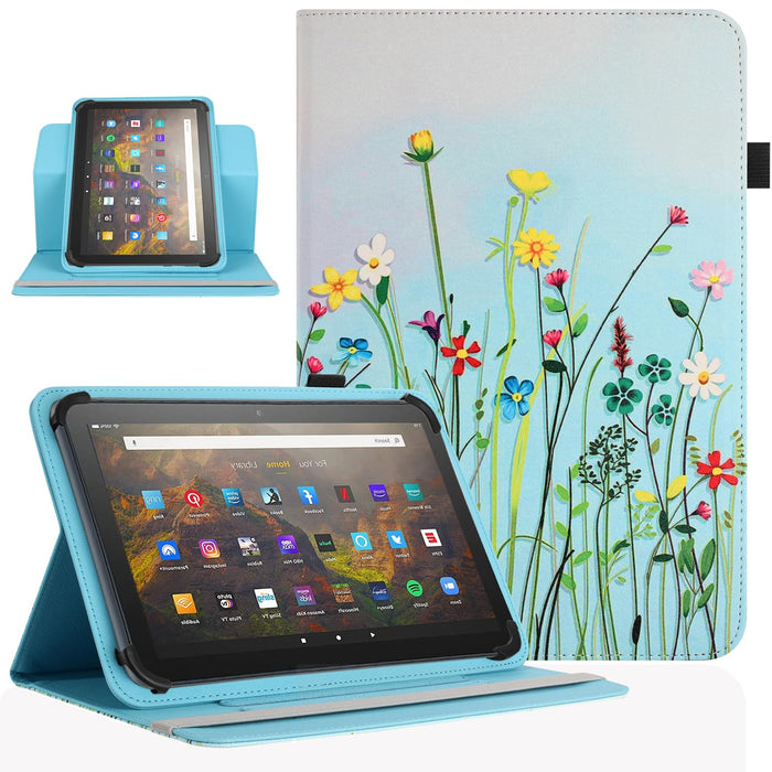 Universal 7 inch 8 inch Tablet Case,360 Degree Rotatable Kickstand Multiple View