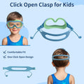Graynoma Swim Goggles 2 Packs with Earplugs UV Protection Green Pink Size 10-18 by Deal US