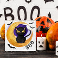Hijie Halloween Black Cat Bat Wooden Sign Decor 5x5 Inches Indoor by Deal US