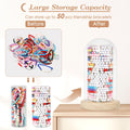 Aolamegs Friendship Bracelets Organizer with Lights Transparent Rustic Wood Base by Deal US