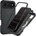 3-Layer Heavy Duty Full-Body Protective Case with HD Screen Protector for iPhone 17 Pro 6.3" Black by Merch Section