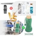 NAVTUE Collapsible Silicone Water Bottle 650ml Leak Proof Reusable Green by Deal US
