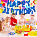 PIGETALE 16in Royal Blue Happy Birthday Balloon Banner 13pcs Aluminum by Deal US