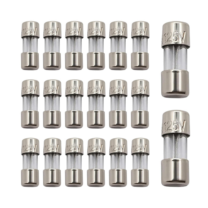 TWI Fuses Mini Christmas Light Strings Replacement Glass Fuses 3A 110V 125V 20pc by Deal US
