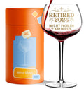 NewEleven 16oz Retired 2025 White Wine Glass Retirement Gift Woman Coworker by Deal US