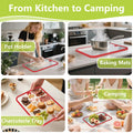 HORIBND Glass Cutting Board Set 2pcs Clear 15x10 Non-Slip Dishwasher Safe by Deal US