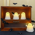 Nafhone Halloween Ghost Flameless LED Candles 4 Pack Real Wax White 8x7cm by Deal US