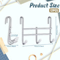 Dimeho 12pcs 3 Hook Wire Shelving Attachment Silver 3.74x3.27x1.38in by Deal US