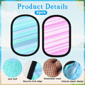 Sociaooil Sand Wipe Off Mitts, 2Pcs Beach Sand Remover Cleaner Mitts Bag, Soft Beach Travel Wipe Off Mitt for Summer Ocean Beaches Outdoor Activities Surf Volleyball Sandboxes Accessories, Purple&Blue
