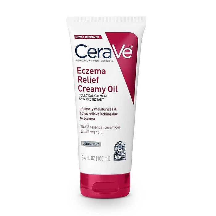 CeraVe Eczema Relief Creamy Oil for Dry, Itchy Skin (3.4 oz) by Pasteur Pharmacy
