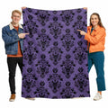 Zadaling Haunted House Halloween Throw Blanket Fleece Cozy 40x50 Purple Black by Deal US