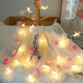 ChiRee Indoor String Lights 6.56ft 20 LED Battery Operated Warm White Pom Poms by Deal US