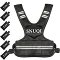 SNUQI Adjustable Weighted Vest with 6 Ironsand Weights Black Size 9-18 lb by Deal US
