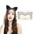 eyigylyo Cat Face Gems Black Cat Temporary Tattoo Halloween Festival Rave by Deal US