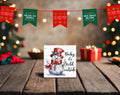 XDFVL Wooden Box Sign Baby It's Cold Outside Snowman Christmas 5x5 Inch by Deal US