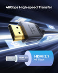 HDMI 2.1 Cable, [4K@240Hz 144Hz 120Hz, 8K@60Hz] 1440P Ultra High Speed