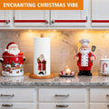 GAJ Christmas Paper Towel Holder Santa Claus Walnut Color 3D Xmas Decor by Deal US