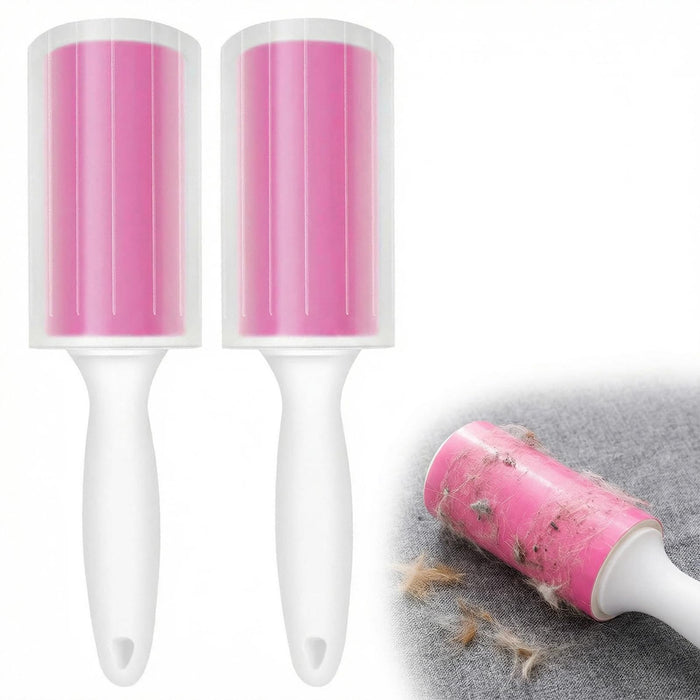 Roller 2 Pack, Reusable Sticky Lint Roller Portable Pet Hair Remover Cl