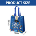 delaimastor 16Pcs Father's Day Non-Woven Gift Bags Blue Black 7.8x3.1x9.8in by Deal US
